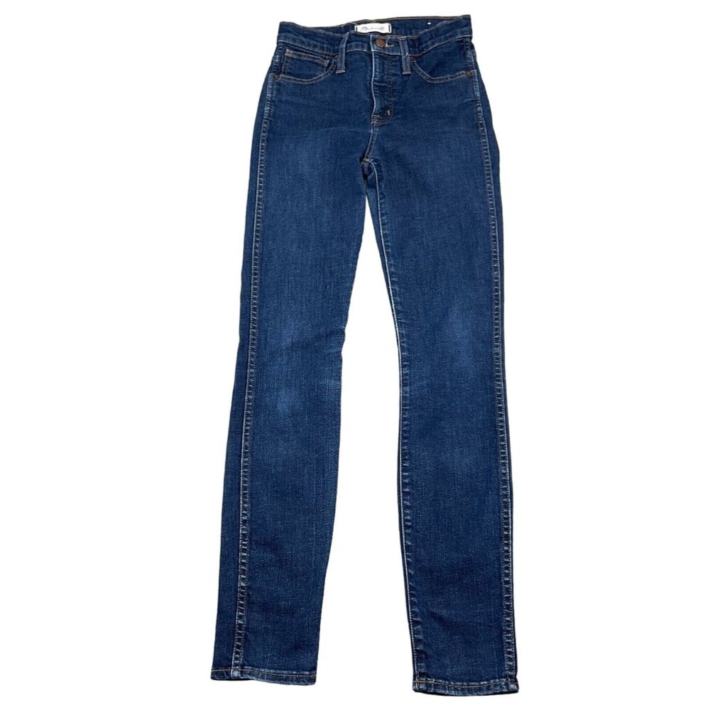 Madewell Jeans Women 24W x 29L Blue 10" High Rise Skinny Stretch Cotton Denim